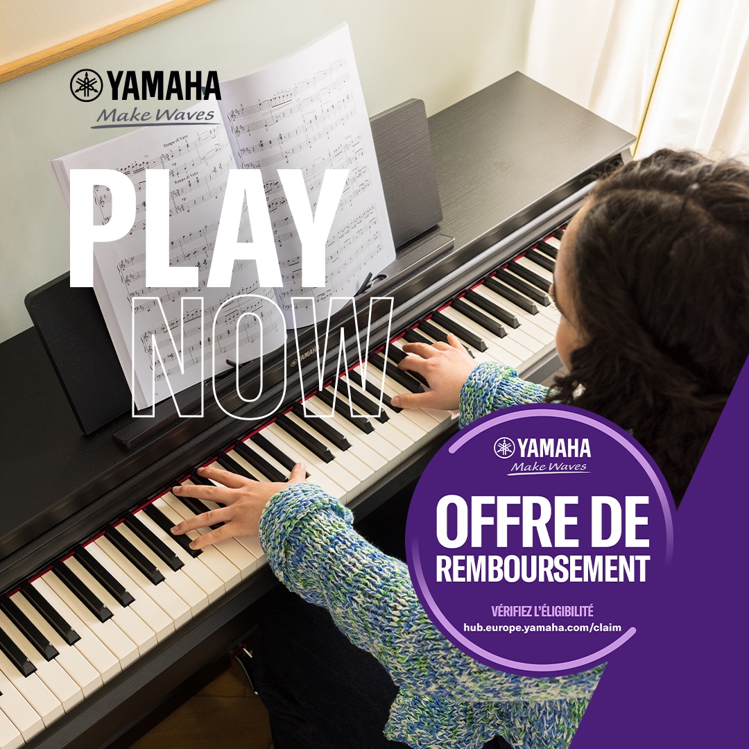 Yamaha rembourse jusqu'à 90 € sur une sélection de pianos numériques !